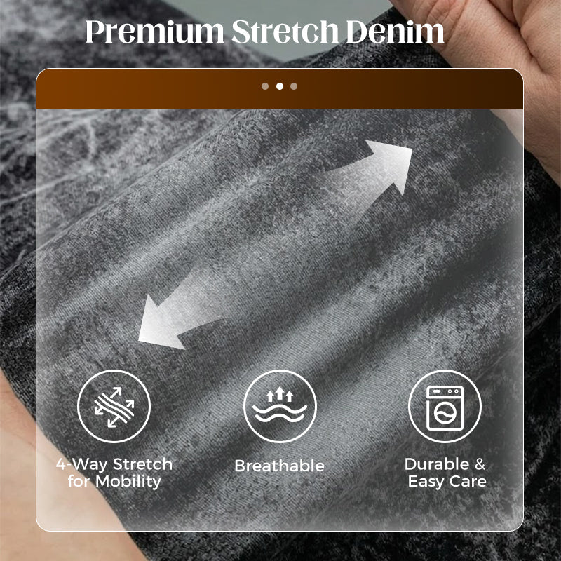 Kreative Stretch-Jeans für Herren, minimalistischer Stil, ideal für den Sommer, Emo-Stil