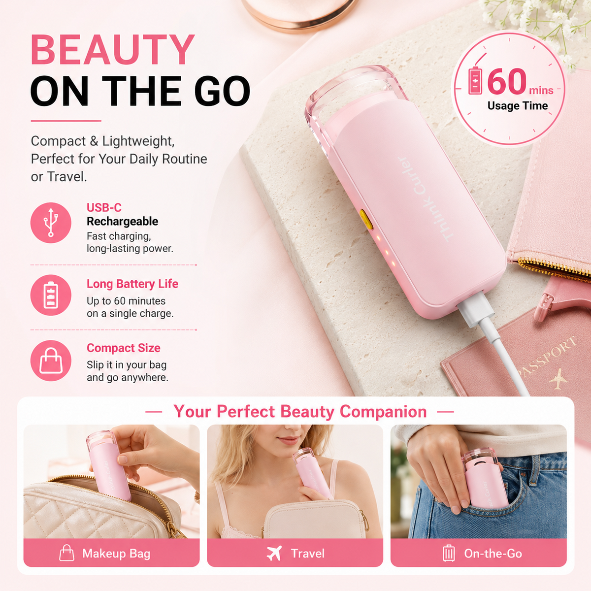 🔥 Überraschung 50 % Rabatt! Holen Sie sich traumhafte Wimpern zurück! ✨ Wiederaufladbare elektrische beheizte Wimpernzange