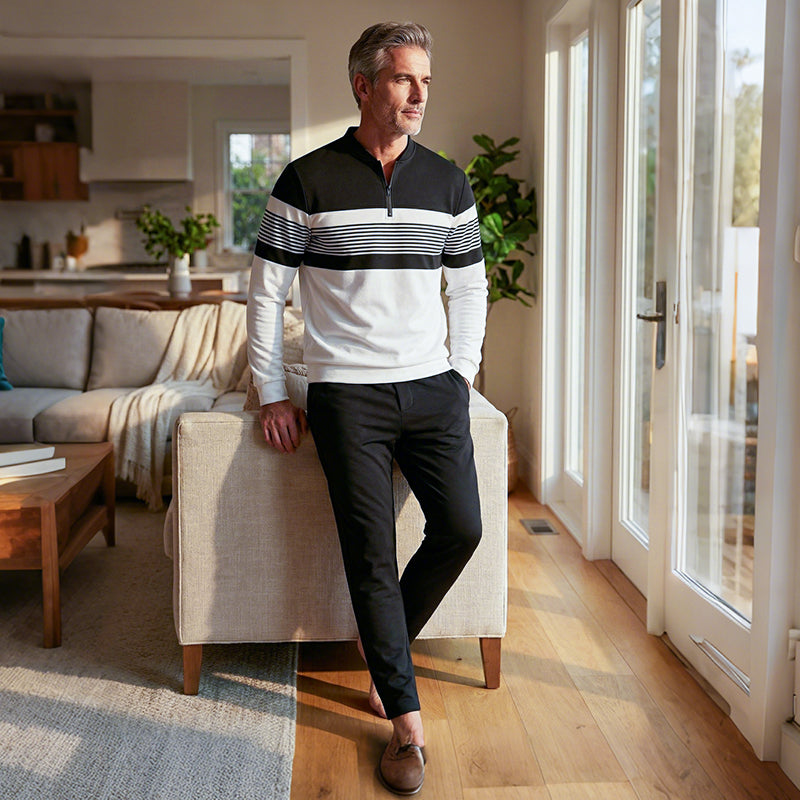 👕 50% RABATT! ⌛ Herren-Set: Pullover mit Grafischem Druck & Hose – Lässiger Street-Style, Bequemer Schnitt & Vielseitig 👖