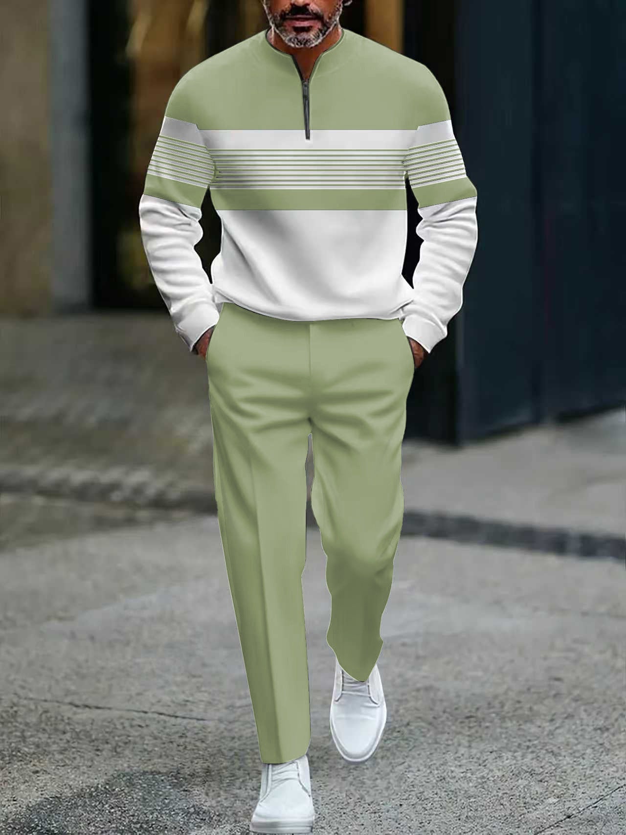 👕 50% RABATT! ⌛ Herren-Set: Pullover mit Grafischem Druck & Hose – Lässiger Street-Style, Bequemer Schnitt & Vielseitig 👖