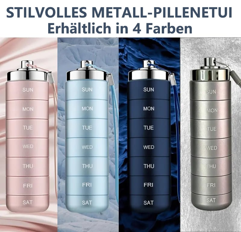 💎 -50% AUF DIE METALL-PILLENDOS! 💎 Auslaufsicher, 7-Tage & Lasergravur für unterwegs 🧳