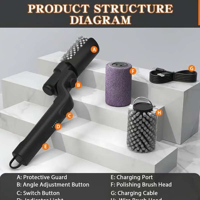 💎 50% RABATT! 💎 Kabelloser Elektrischer Grillbürstenreiniger – Tiefenreinigung, Schnellwechsel-Bürste & 2600mAh Akku 🔋🍖