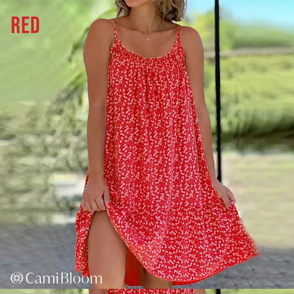 🎉Der Sommer steht vor der Tür.! 50% Rabatt 🛍️ Camisole-Kleid mit Blumenmuster