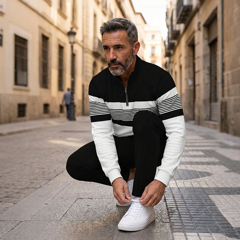 👕 50% RABATT! ⌛ Herren-Set: Pullover mit Grafischem Druck & Hose – Lässiger Street-Style, Bequemer Schnitt & Vielseitig 👖