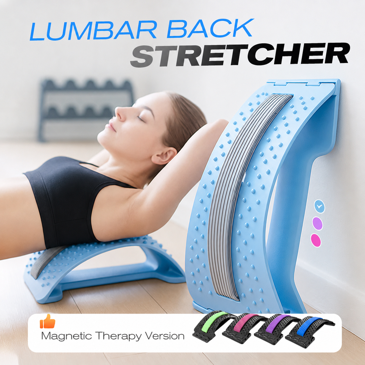 💥 50 % Rabatt ! Magnetischer Lendenwirbel-Stretcher – Keine Schmerzen, volle Entspannung! 🧘‍♂️ Akupressur-Noppen, ergonomisch geformt, lindert Verspannungen ✨