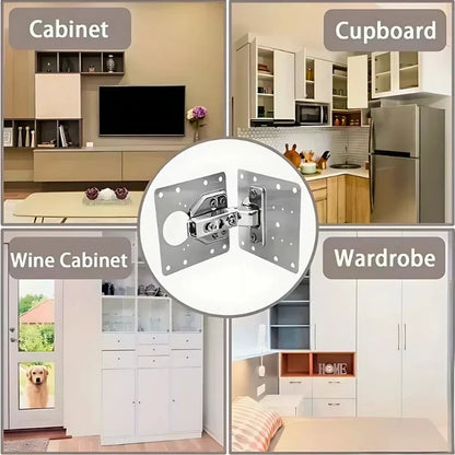 🔥Kaufe 1, erhalte 1 GRATIS!🛠️ HingePlate DIY Möbelscharniere Reparatur Seitenplatte 🏠 Einfache Scharnierreparatur