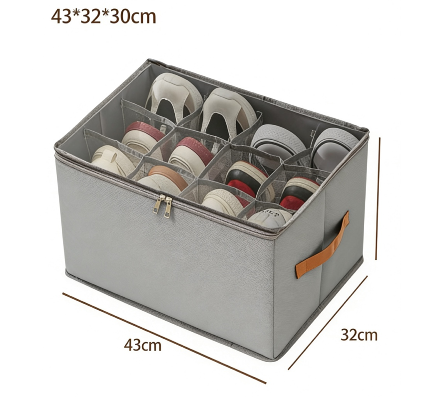 👟 50% RABATT! 🧺 Schuh-Aufbewahrungsbox aus Stoff – Zusammenklappbar, staubdicht & atmungsaktiv – Ideal für Schränke & Schlafzimmer ✨
