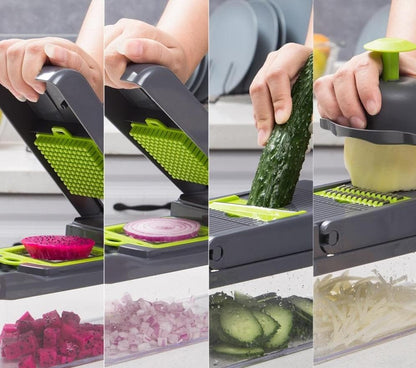 ⏰ Letzte Welle – Lager fast leer – 50% endet jederzeit！15 Stk. – 1 Set 🧑‍🍳 Multifunktionaler Obst- und Gemüseschneider