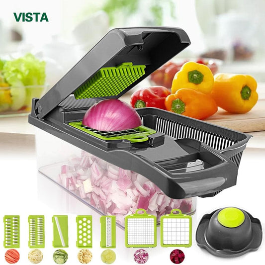 ⏰ Letzte Welle – Lager fast leer – 50% endet jederzeit！15 Stk. – 1 Set 🧑‍🍳 Multifunktionaler Obst- und Gemüseschneider