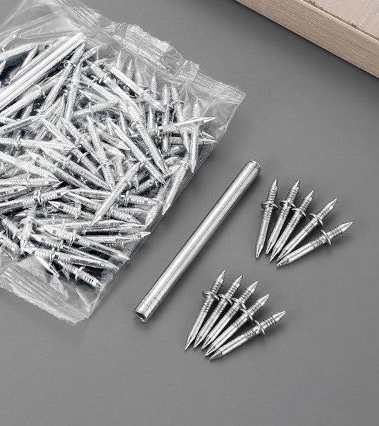 🥳🔥2026 BESTSELLER🥾  Nahtlose Sockelleistennägel (Doppel- & Einfachgewinde) – Starker Halt ohne Bohren! 🛠️ Karbonstahl, rostfrei, inkl. Steckschlüssel-Werkzeug 🛡️💨