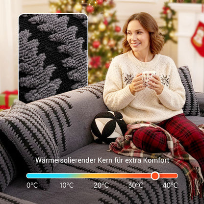 🛋️ 50% RABATT 2026! ✨ Plüsch Sofaüberwurf - Extra Dicke & Rutschfeste Decke mit Elastischen Kanten für Herbst und Winter 🍂❄️