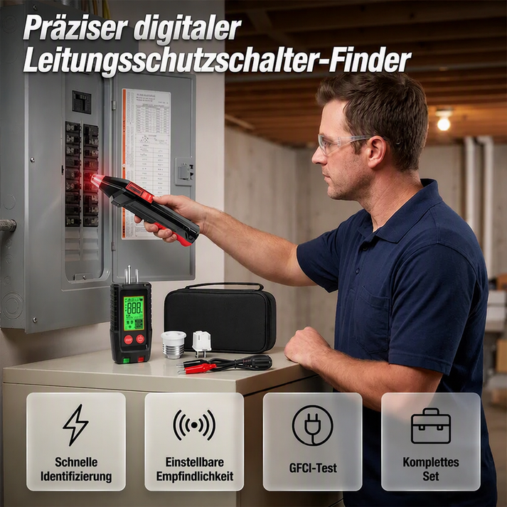 ⏳Zeitlich begrenztes Sonderangebot⏰Digital Circuit Breaker Finder and Outlet Tester Kit – Sicherungen finden, Steckdosen testen – in Sekunden 🔌🛡️