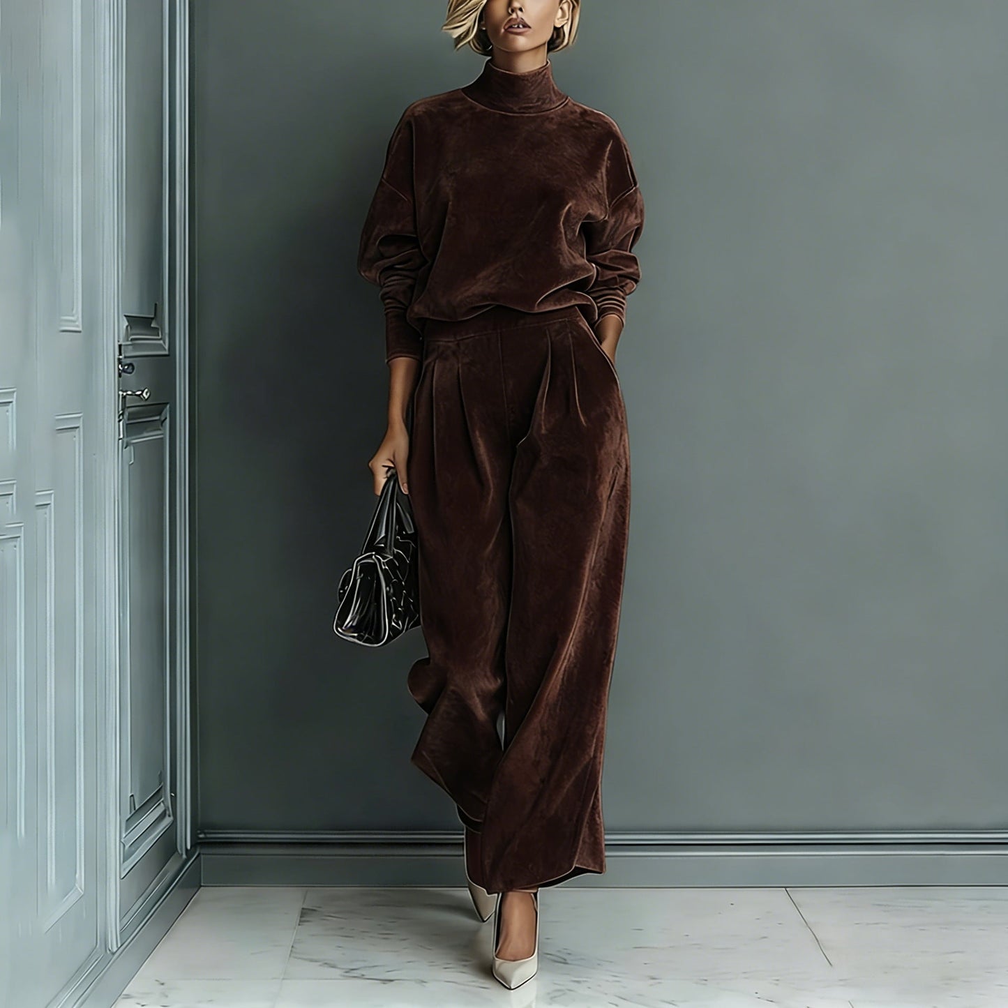 🎉 Neujahrsgeschenk – 50% RABATT!🧥 Damen-Freizeit-Zweiteiler: Warmes Oberteil + Weite Hose – mühelos stylisch & bequem (kein Kombinieren nötig!)