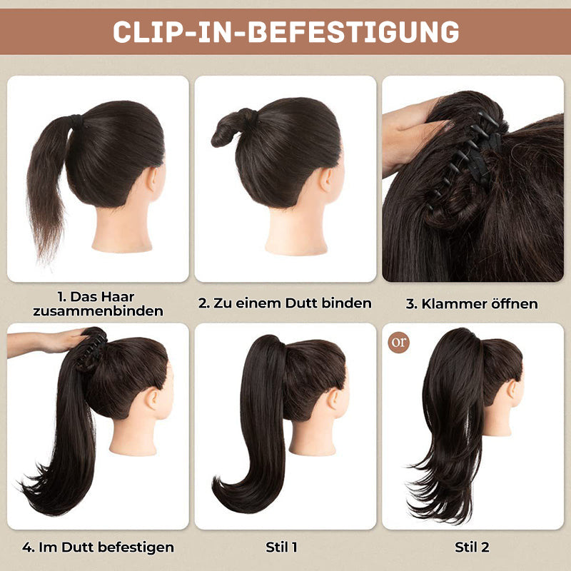 ⏳Begrenzte Zeit 50% Rabatt💥💖18 Zoll lockige, gewellte Frizz-Haarverlängerung mit Pferdeschwanz