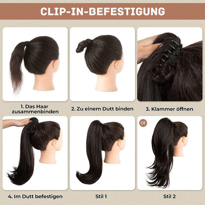 ⏳Begrenzte Zeit 50% Rabatt💥💖18 Zoll lockige, gewellte Frizz-Haarverlängerung mit Pferdeschwanz