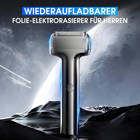 💥 50 % Rabatt ! Wiederaufladbarer Folien-Elektrorasierer für Herren – 60 Minuten Akkulaufzeit, IPX6 wasserfest, flüsterleiser Betrieb für empfindliche Haut-Gcom