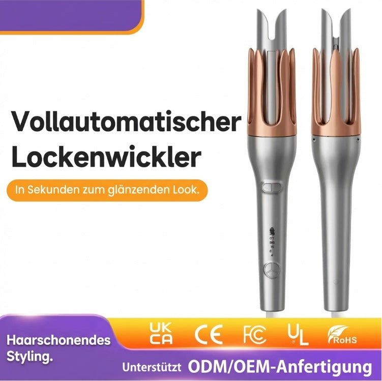 Dual-Spannungs-Keramik-Automatik-Lockenstab-Set 10 Sekunden rotierender Lockenstab Wellen-Eisen Magischer automatischer Lockenstab für den Heimgebrauch