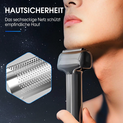 💥 50 % Rabatt ! Wiederaufladbarer Folien-Elektrorasierer für Herren – 60 Minuten Akkulaufzeit, IPX6 wasserfest, flüsterleiser Betrieb für empfindliche Haut-Gcom