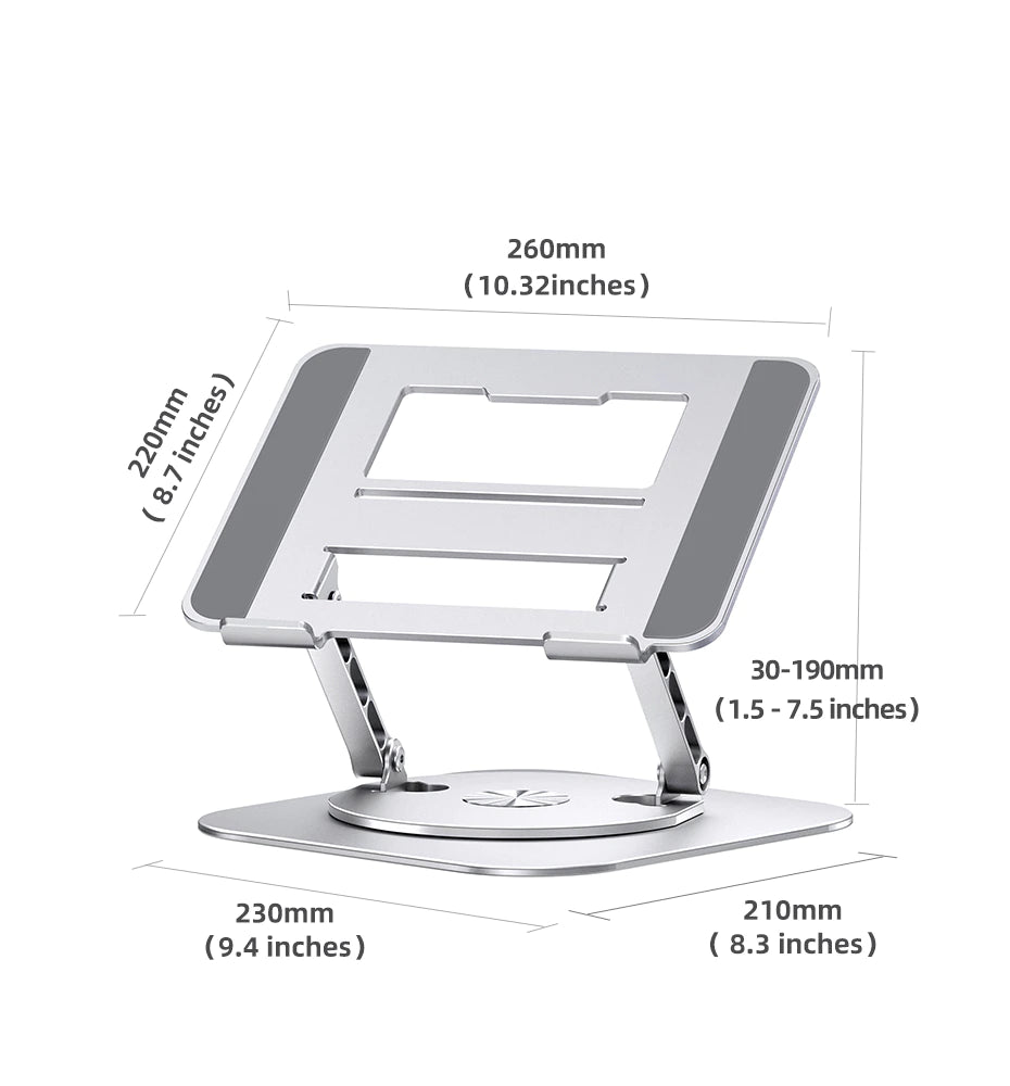 Laptop-Ständer aus Aluminiumlegierung, drehbare Halterung