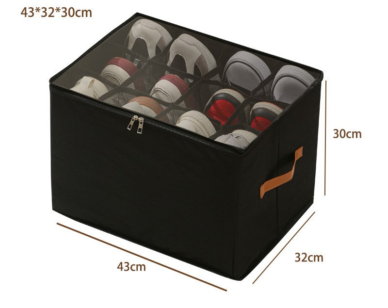 👟 50% RABATT! 🧺 Schuh-Aufbewahrungsbox aus Stoff – Zusammenklappbar, staubdicht & atmungsaktiv – Ideal für Schränke & Schlafzimmer ✨
