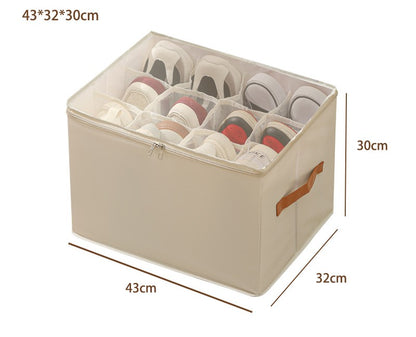 👟 50% RABATT! 🧺 Schuh-Aufbewahrungsbox aus Stoff – Zusammenklappbar, staubdicht & atmungsaktiv – Ideal für Schränke & Schlafzimmer ✨