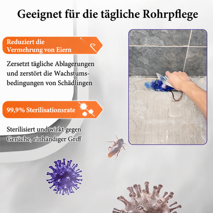 🔥 Kaufe 1, erhalte 1 GRATIS!🧽Abflussreinigungspulver gegen Verstopfungen und Gerüche, 4 × 30 g je Schachtel