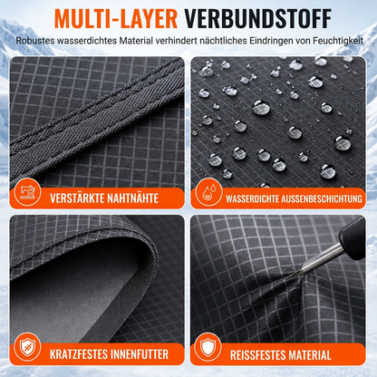⏳Time-Limited Special⏰ Verdickte magnetische Sonnenblende und Schneeabdeckung für die Autowindschutzscheibe, wasserdichte halbe Autoabdeckung mit reflektierenden Streifen🚗