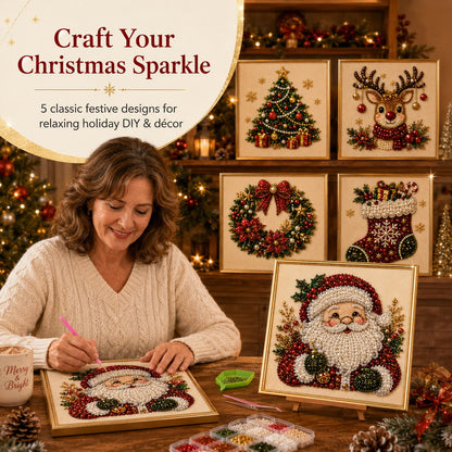 💎 -50% RABATT | 🎅Weihnachts-Diamond-Painting-Set – Kreativer Bastelspaß für Groß & Klein