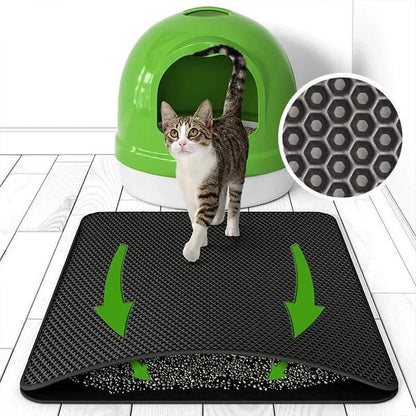 🐾 50 % Rabatt! Zweilagige Katzenstreumatte – weniger Streu auf dem Boden! 🐱 Streu auffangen, einfach ausschütten, rutschfest auslegen 🧹