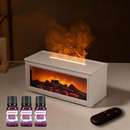 🔥 50 % RABATT – LETZTER TAG! 💦 Luftbefeuchter mit Kaminfeuer-Effekt – 7 LED-Farben und Fernbedienung, beruhigende Atmosphäre für Zuhause/Büro 🌙📦