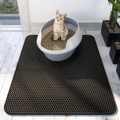 🐾 50 % Rabatt! Zweilagige Katzenstreumatte – weniger Streu auf dem Boden! 🐱 Streu auffangen, einfach ausschütten, rutschfest auslegen 🧹