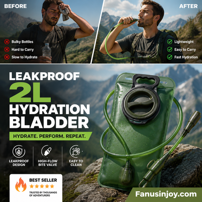 🔥50% Überraschungsrabatt！🏕️Jederzeit und überall hydratisieren！💦2L Trinkblase mit Schnellverschluss-Schlauch