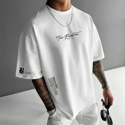 🎁Neuwaren 50% Rabatt💥Herren Urban Style Loose Fit T-Shirt – Premium Baumwollmix, Lässiger Oversize-Schnitt & Grafikdruck
