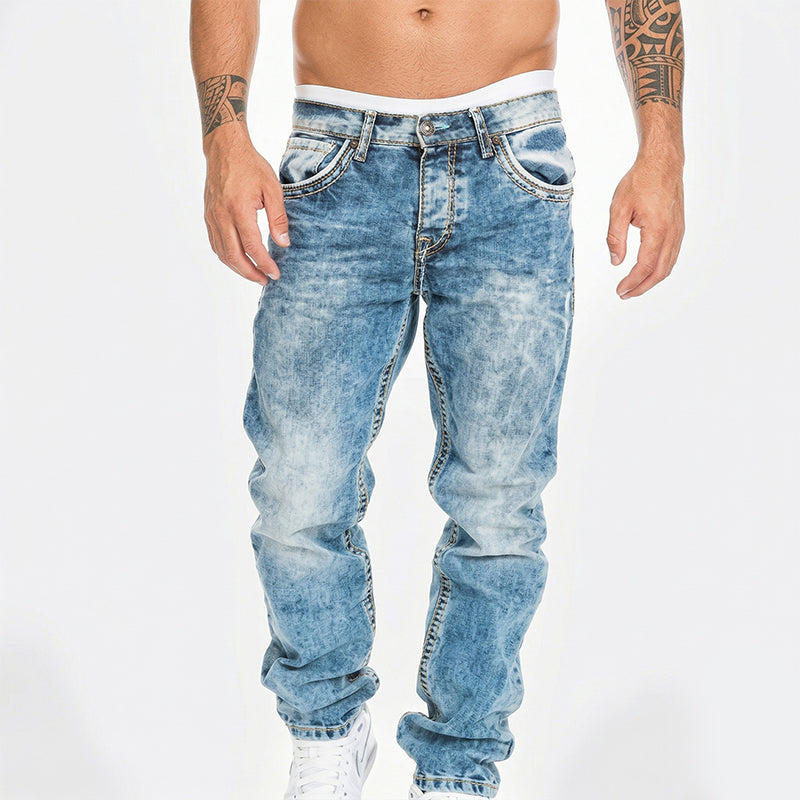 Kreative Stretch-Jeans für Herren, minimalistischer Stil, ideal für den Sommer, Emo-Stil