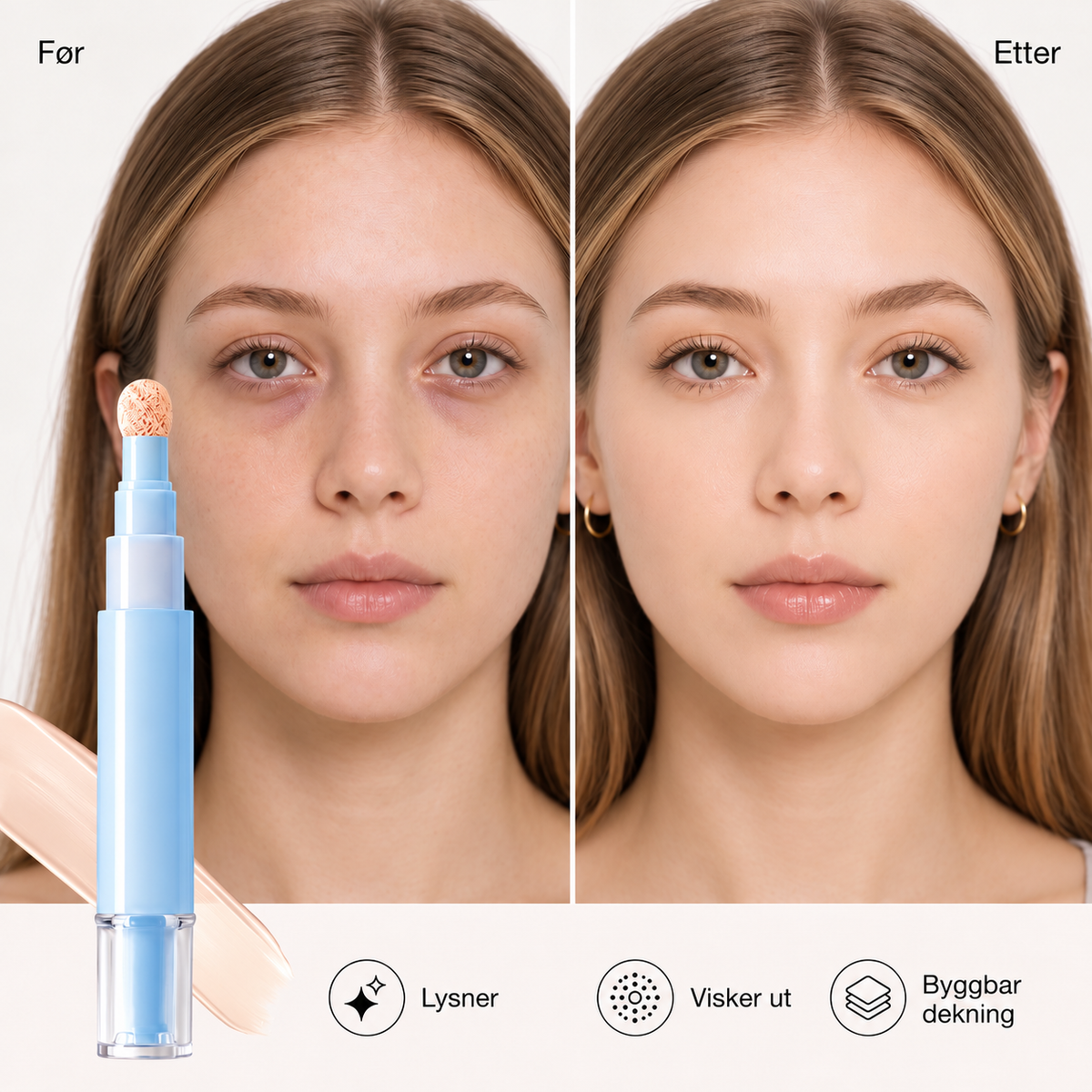 🔥 1+1 GRATIS✨ Concealer Stift & Creme – deckt Augenringe, Pickel & Flecken ab, spendet Feuchtigkeit & verblendet nahtlos