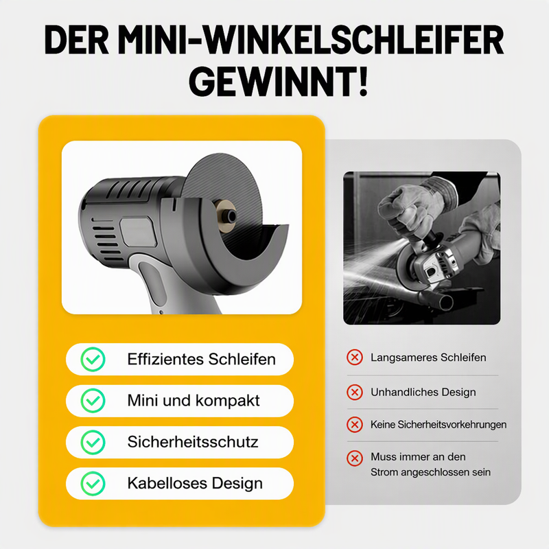 🔧 50% RABATT! 🛠️ 12V Mini-Winkelschleifer – Mit Trennscheibe & kompakt ✨