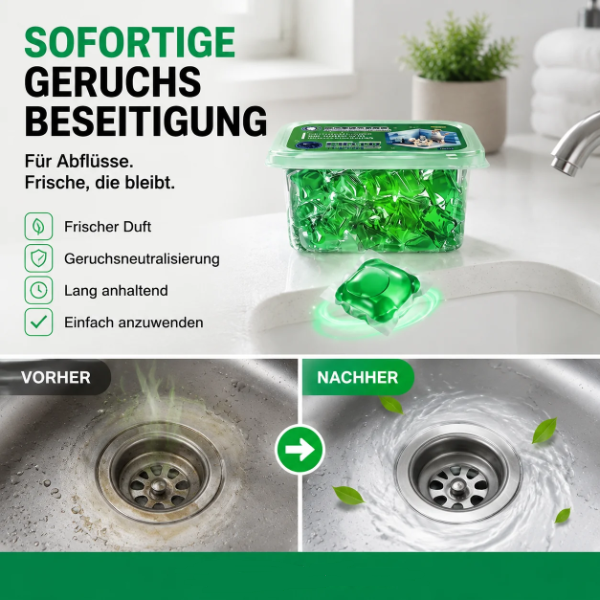 🏠50 % Rabatt!💧  Abfluss‑Deodorant‑Tabs – Bio‑Enzym‑Formel neutralisiert Gerüche direkt an der Quelle. Sofortiger Frischeduft, ohne aggressive Chemikalien. Verabschieden Sie sich von unangenehmen Gerüchen. 🚰✅