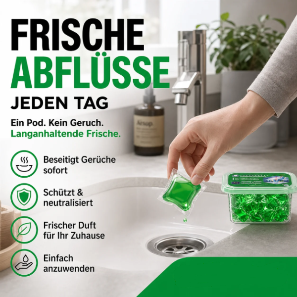 🏠50 % Rabatt!💧  Abfluss‑Deodorant‑Tabs – Bio‑Enzym‑Formel neutralisiert Gerüche direkt an der Quelle. Sofortiger Frischeduft, ohne aggressive Chemikalien. Verabschieden Sie sich von unangenehmen Gerüchen. 🚰✅