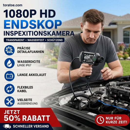 🔦 50% RABATT! 📹 HD-Inspektionskamera – 4,3″ Display, flexibel & ideal für Reparaturen ✨