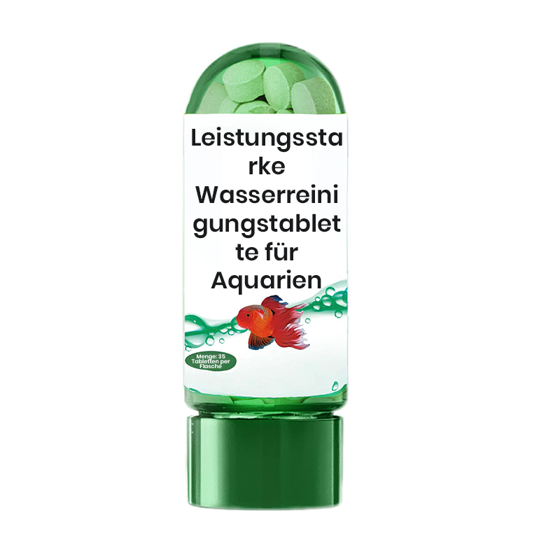 Leistungsstarke Tablette zur Wasserreinigung im Aquarium
