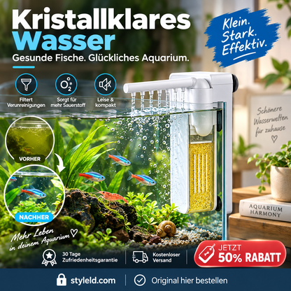 🌊 50 % Rabatt! Multifunktionaler Mini-Aquariumfilter – Filterung, Umwälzung & Belüftung 🐠 Flüsterleise, kompakt & leicht zu reinigen