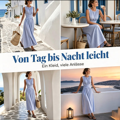 ⏳Zeitlich begrenztes Angebot: 50 % Rabatt👗Damen Ärmelloses Gestreiftes Maxikleid🎀