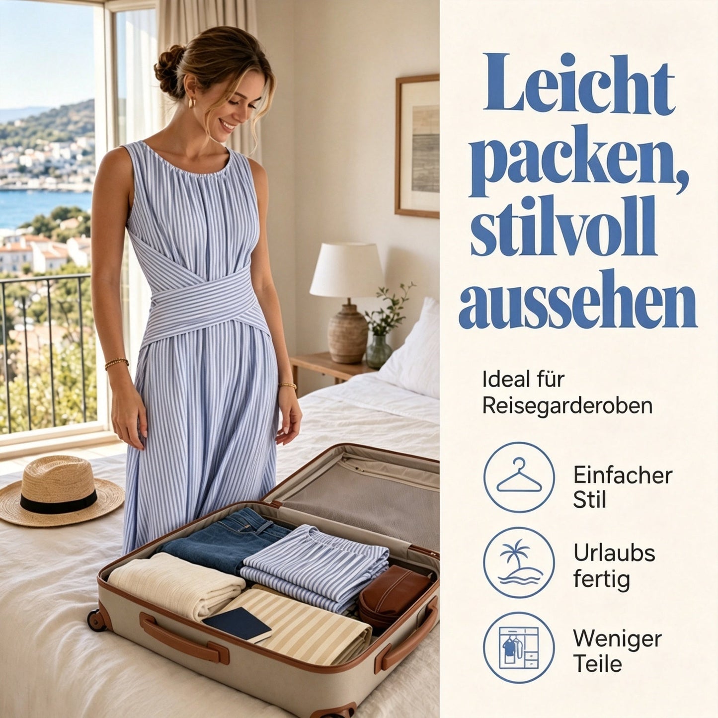 ⏳Zeitlich begrenztes Angebot: 50 % Rabatt👗Damen Ärmelloses Gestreiftes Maxikleid🎀