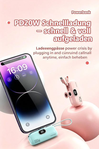 🔥VERKAUFSHIT – ÜBER 50.000+ VERKAUFT!🔋📱Mini-Powerbank 5000mAh – Tragbar, Schnellladung & Perfekt für Unterwegs✨