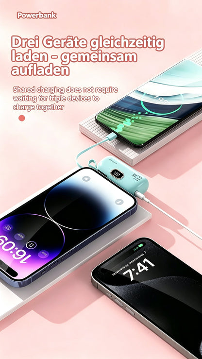 🔥VERKAUFSHIT – ÜBER 50.000+ VERKAUFT!🔋📱Mini-Powerbank 5000mAh – Tragbar, Schnellladung & Perfekt für Unterwegs✨