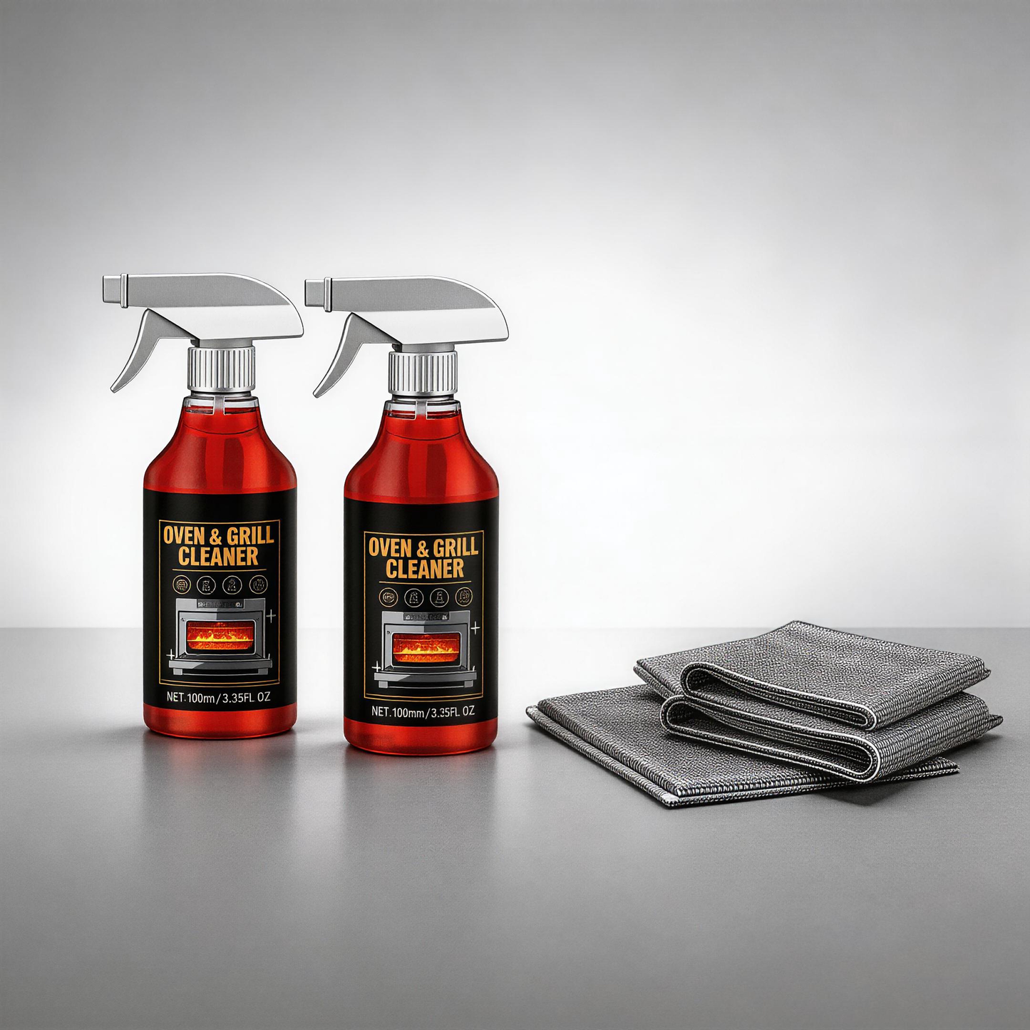 🧼Leistungsstarker Ofen- und Grillreinigungsspray: Müheloses Entfernen von Fett und Speiseresten – ohne hartes Schrubben!