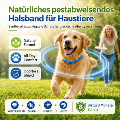 🎁 1+1 GRATIS🛡️Halsband mit natürlichen ätherischen Ölen zur Abwehr von Schädlingen bei Haustieren