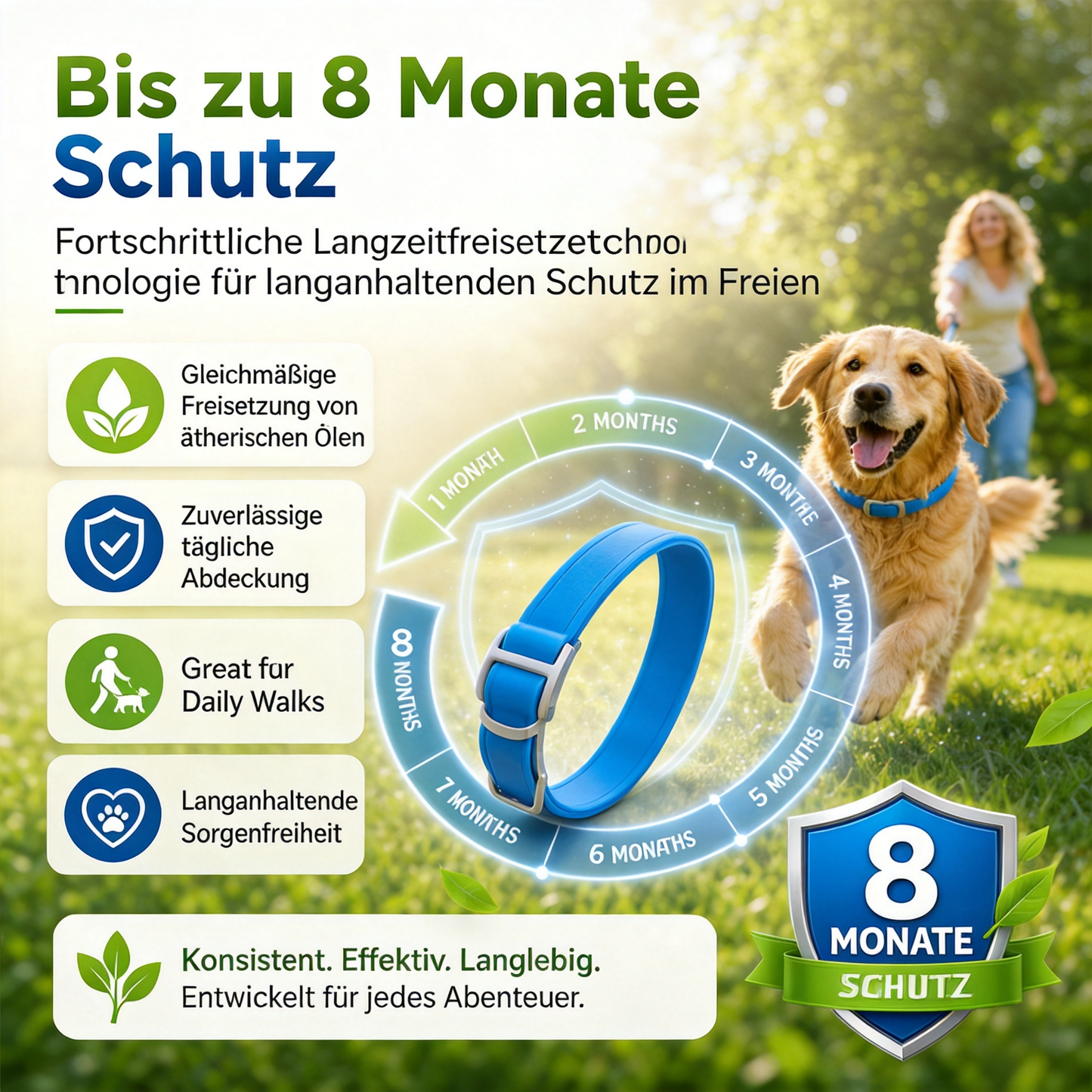 🎁 1+1 GRATIS🛡️Halsband mit natürlichen ätherischen Ölen zur Abwehr von Schädlingen bei Haustieren