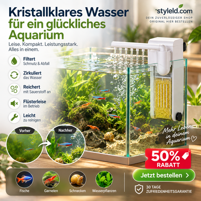 🌊 50 % Rabatt! Multifunktionaler Mini-Aquariumfilter – Filterung, Umwälzung & Belüftung 🐠 Flüsterleise, kompakt & leicht zu reinigen