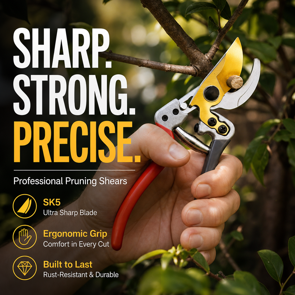 🌱Kaufe 2, erhalte 1 GRATIS! Robuste SK5-Gartenschere – Scharfer Schnitt, mühelose Gartenpflege! 🌿 Ultrascharfe Klinge, rutschfester Griff, stark für Äste & Sträucher ✂️